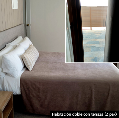 Habitación doble con terraza en Hotel Vélez